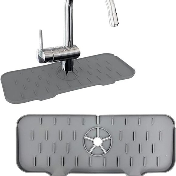 Silicone Sink/Faucet Water Catcher Mat, Kitchen Faucet Sink Splash Guard NEW - Picture 1 of 8